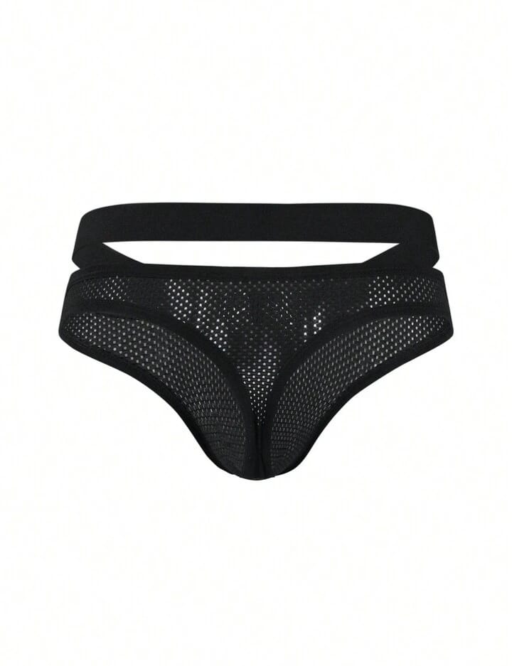 Men's Solid Color Hollow Out Briefs
